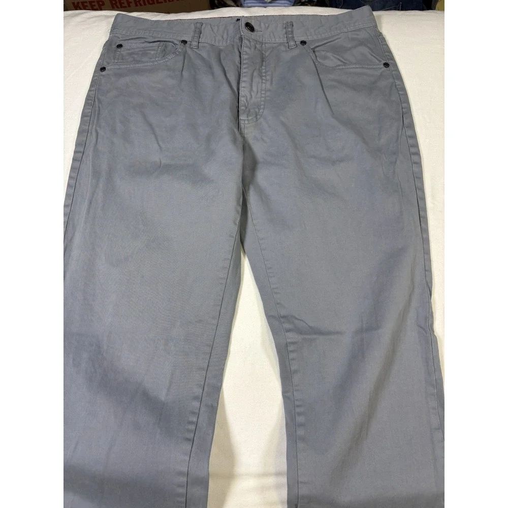 johnnie-O Sawyer Stretch Chino Pants Mens 34x32 Grey Cloudbreak JMPA1330